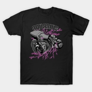 Lightning Aquarius (Pink) T-Shirt